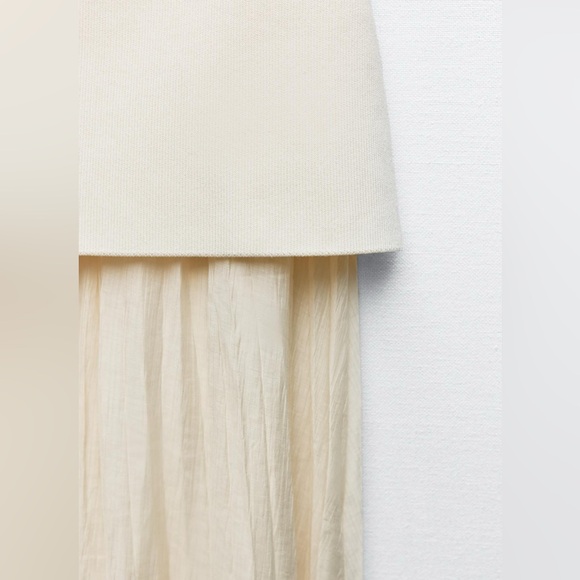 Zara mixed pleat knit skirt sz S - Picture 3 of 5